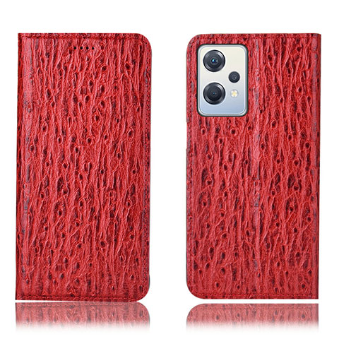 Funda de Cuero Cartera con Soporte Carcasa H18P para Oppo K10X 5G Rojo