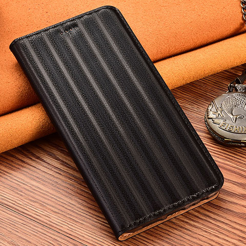 Funda de Cuero Cartera con Soporte Carcasa H18P para Samsung Galaxy S24 5G Negro