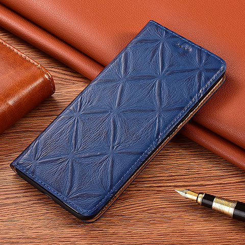 Funda de Cuero Cartera con Soporte Carcasa H19P para Asus Zenfone 7 Pro ZS671KS Azul