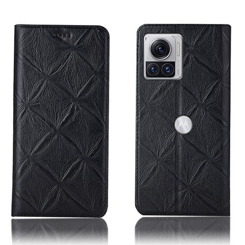 Funda de Cuero Cartera con Soporte Carcasa H19P para Motorola Moto Edge 30 Ultra 5G Negro