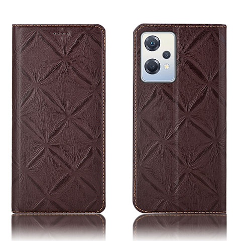 Funda de Cuero Cartera con Soporte Carcasa H19P para OnePlus Nord CE 2 Lite 5G Marron