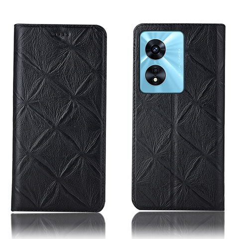 Funda de Cuero Cartera con Soporte Carcasa H19P para Oppo A1 5G Negro