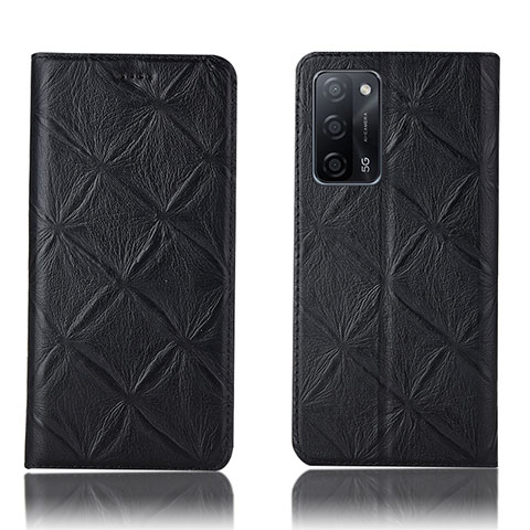 Funda de Cuero Cartera con Soporte Carcasa H19P para Oppo A55 5G Negro