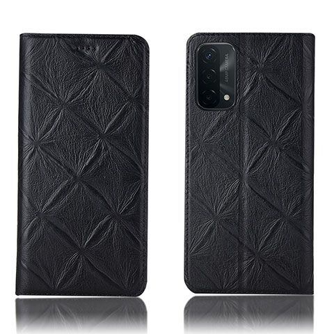 Funda de Cuero Cartera con Soporte Carcasa H19P para Oppo A93 5G Negro