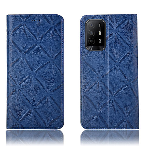 Funda de Cuero Cartera con Soporte Carcasa H19P para Oppo A94 5G Azul