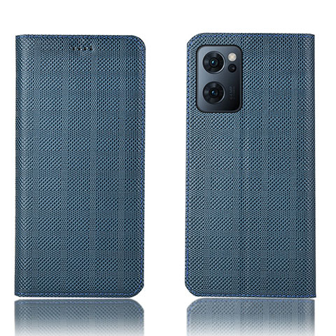 Funda de Cuero Cartera con Soporte Carcasa H20P para OnePlus Nord CE 2 5G Azul