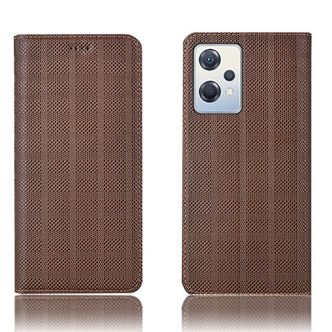 Funda de Cuero Cartera con Soporte Carcasa H20P para OnePlus Nord CE 2 Lite 5G Marron