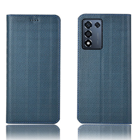 Funda de Cuero Cartera con Soporte Carcasa H20P para Oppo K9S 5G Azul