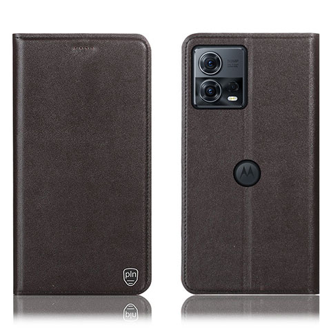 Funda de Cuero Cartera con Soporte Carcasa H21P para Motorola Moto Edge S30 Pro 5G Marron