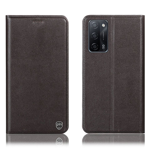 Funda de Cuero Cartera con Soporte Carcasa H21P para Oppo A53s 5G Marron