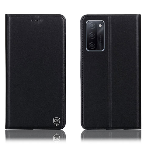 Funda de Cuero Cartera con Soporte Carcasa H21P para Oppo A55S 5G Negro