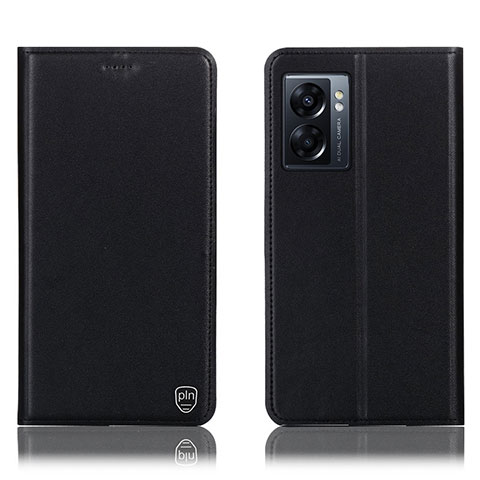 Funda de Cuero Cartera con Soporte Carcasa H21P para Realme Q5i 5G Negro