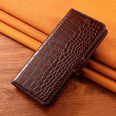 Funda de Cuero Cartera con Soporte Carcasa H23 para Apple iPhone 13 Marron