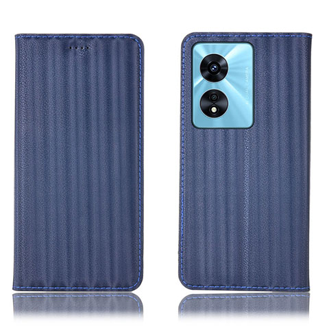 Funda de Cuero Cartera con Soporte Carcasa H23P para Oppo A1 5G Azul