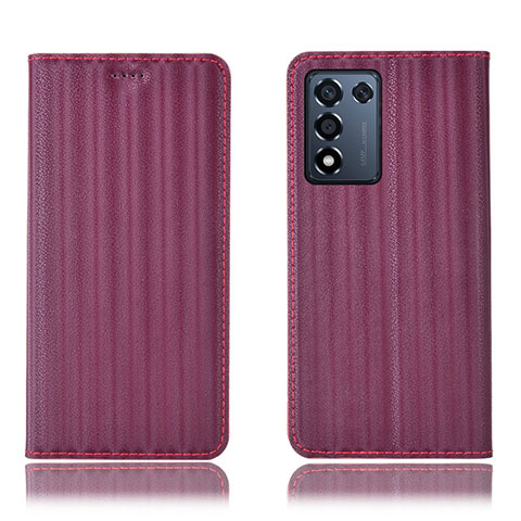 Funda de Cuero Cartera con Soporte Carcasa H23P para Oppo K9S 5G Rojo Rosa