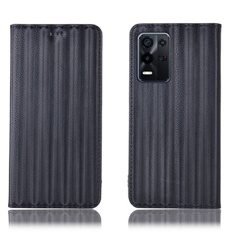 Funda de Cuero Cartera con Soporte Carcasa H23P para Oppo K9X 5G Negro