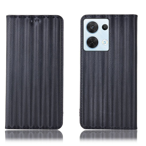 Funda de Cuero Cartera con Soporte Carcasa H23P para Oppo Reno8 5G Negro