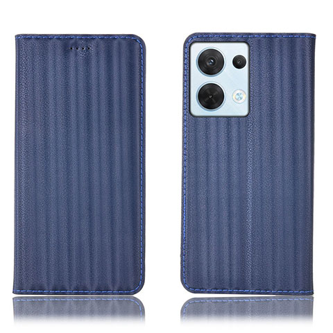 Funda de Cuero Cartera con Soporte Carcasa H23P para Oppo Reno9 5G Azul