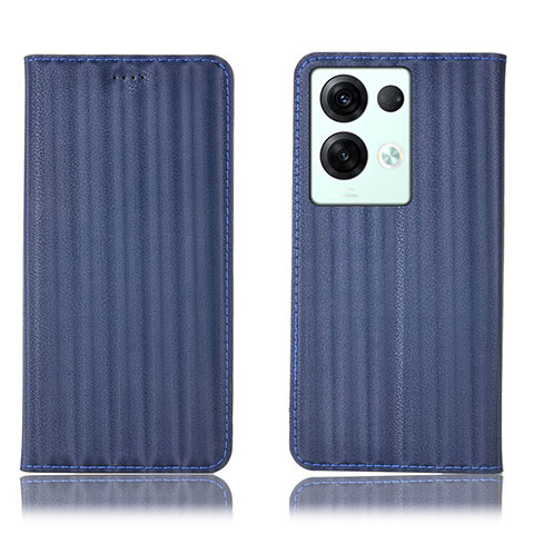 Funda de Cuero Cartera con Soporte Carcasa H23P para Oppo Reno9 Pro+ Plus 5G Azul