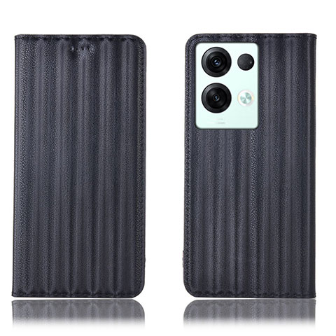 Funda de Cuero Cartera con Soporte Carcasa H23P para Oppo Reno9 Pro+ Plus 5G Negro