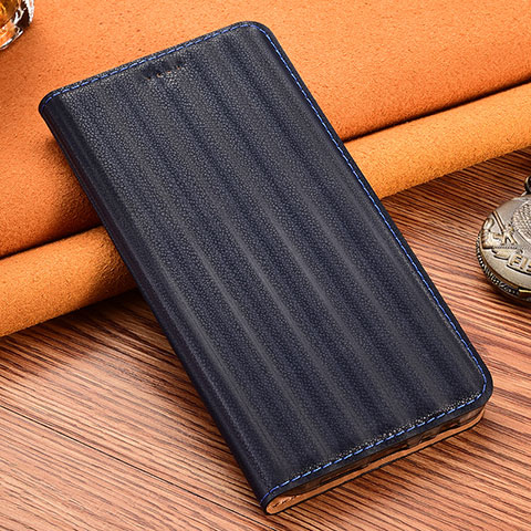 Funda de Cuero Cartera con Soporte Carcasa H23P para Samsung Galaxy A02s Azul