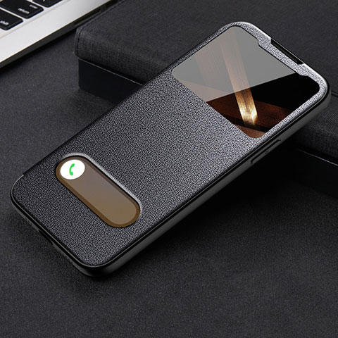 Funda de Cuero Cartera con Soporte Carcasa H24 para Apple iPhone 14 Pro Max Negro