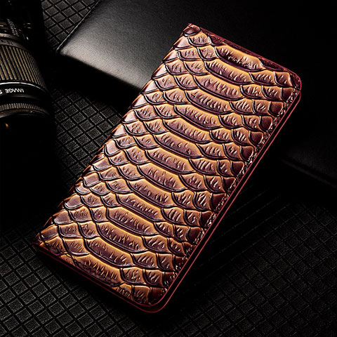 Funda de Cuero Cartera con Soporte Carcasa H25P para Apple iPhone 6 Plus Marron