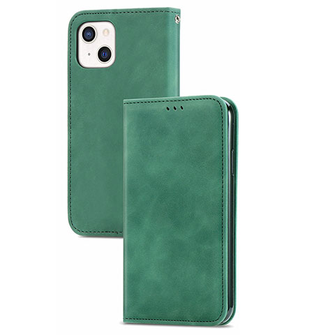 Funda de Cuero Cartera con Soporte Carcasa H30 para Apple iPhone 15 Plus Verde