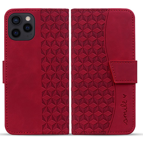 Funda de Cuero Cartera con Soporte Carcasa HF1 para Apple iPhone 15 Pro Max Rojo