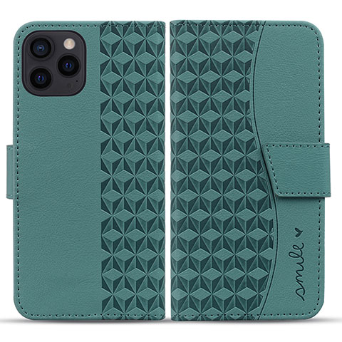 Funda de Cuero Cartera con Soporte Carcasa HF1 para Apple iPhone 16 Pro Max Verde