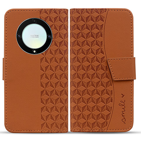 Funda de Cuero Cartera con Soporte Carcasa HF1 para Huawei Mate 60 Marron