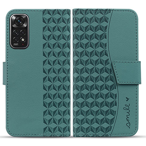 Funda de Cuero Cartera con Soporte Carcasa HF1 para Xiaomi Redmi Note 11 4G (2022) Verde