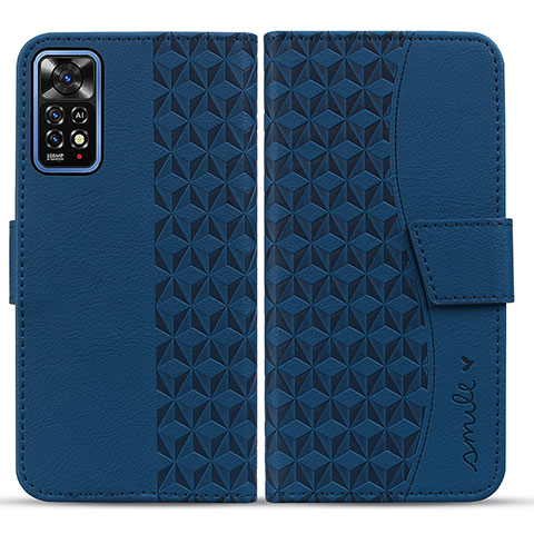 Funda de Cuero Cartera con Soporte Carcasa HF1 para Xiaomi Redmi Note 11 Pro 4G Azul