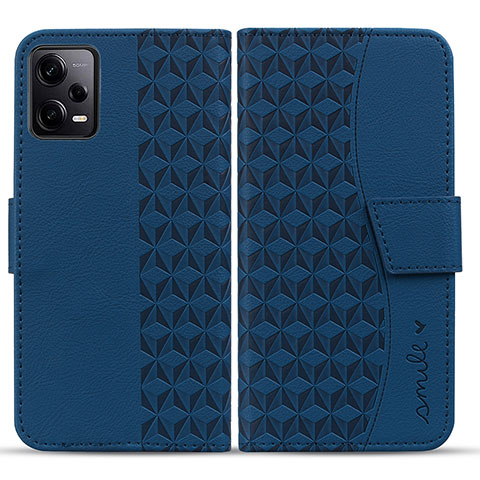 Funda de Cuero Cartera con Soporte Carcasa HF1 para Xiaomi Redmi Note 12 Explorer Azul