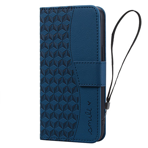 Funda de Cuero Cartera con Soporte Carcasa HF2 para Apple iPhone 15 Pro Max Azul