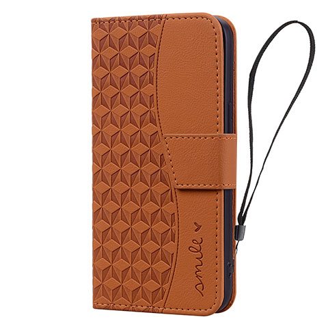 Funda de Cuero Cartera con Soporte Carcasa HF2 para Apple iPhone 15 Pro Max Marron