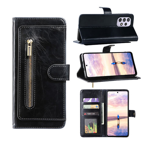 Funda de Cuero Cartera con Soporte Carcasa JDK1 para Samsung Galaxy A52 5G Negro