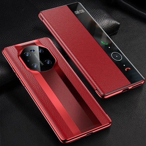 Funda de Cuero Cartera con Soporte Carcasa K01 para Huawei Mate 40E Pro 4G Rojo