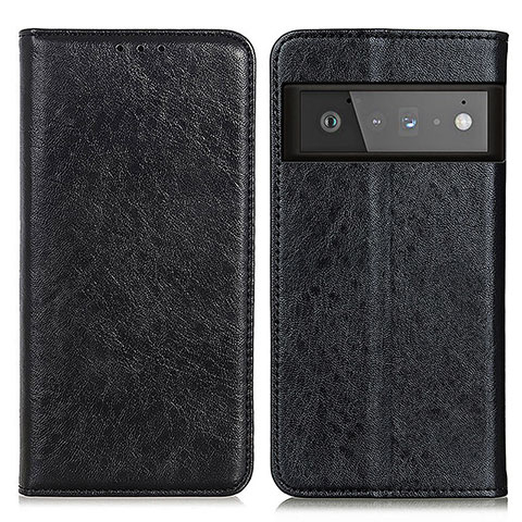 Funda de Cuero Cartera con Soporte Carcasa K01Z para Google Pixel 6 Pro 5G Negro