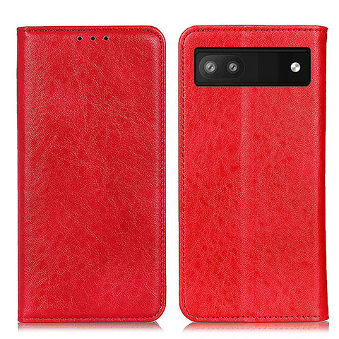 Funda de Cuero Cartera con Soporte Carcasa K01Z para Google Pixel 6a 5G Rojo