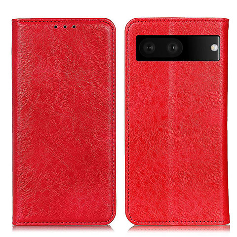 Funda de Cuero Cartera con Soporte Carcasa K01Z para Google Pixel 7 5G Rojo