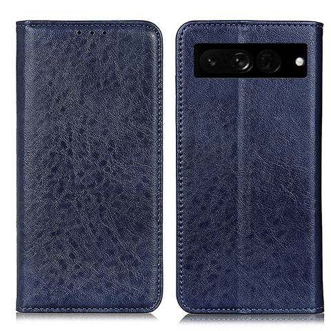 Funda de Cuero Cartera con Soporte Carcasa K01Z para Google Pixel 7 Pro 5G Azul