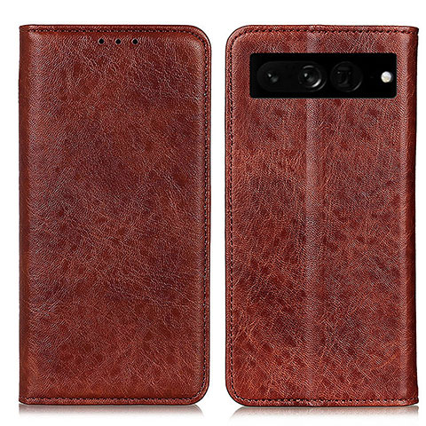 Funda de Cuero Cartera con Soporte Carcasa K01Z para Google Pixel 7 Pro 5G Marron