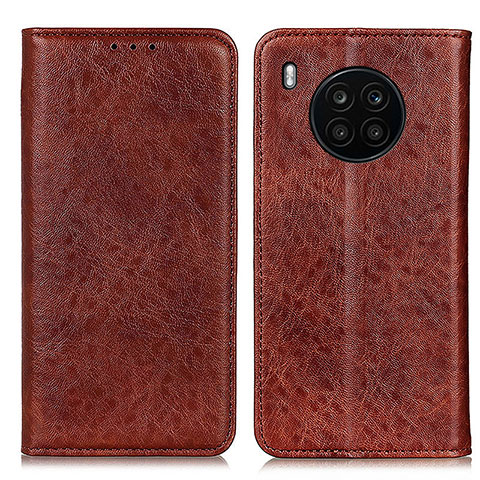 Funda de Cuero Cartera con Soporte Carcasa K01Z para Huawei Honor 50 Lite Marron