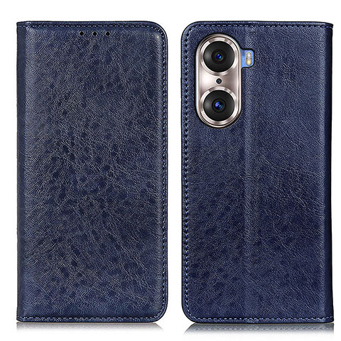 Funda de Cuero Cartera con Soporte Carcasa K01Z para Huawei Honor 60 5G Azul