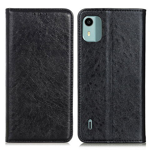 Funda de Cuero Cartera con Soporte Carcasa K01Z para Nokia C12 Plus Negro