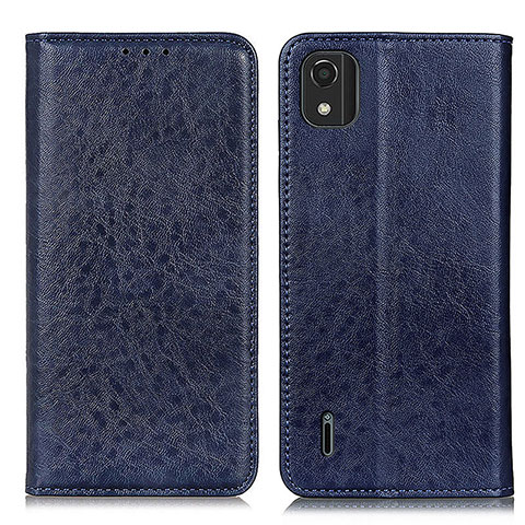 Funda de Cuero Cartera con Soporte Carcasa K01Z para Nokia C2 2nd Edition Azul