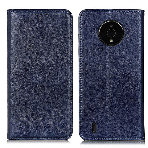 Funda de Cuero Cartera con Soporte Carcasa K01Z para Nokia C200 Azul