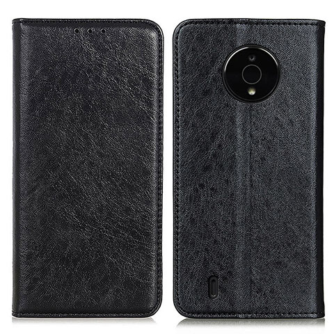 Funda de Cuero Cartera con Soporte Carcasa K01Z para Nokia C200 Negro