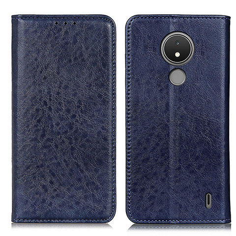 Funda de Cuero Cartera con Soporte Carcasa K01Z para Nokia C21 Azul